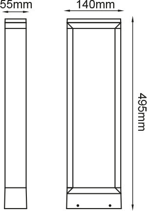 LED ΦΩΤΙΣΤΙΚΟ ΕΞΩΤΕΡΙΚΟΥ ΧΩΡΟΥ ΚΟΛΩΝΑΚΙ ΣΚΟΥΡΟ ΓΚΡΙ 49.5CM 8W IP54 ACA – LG1312G-495