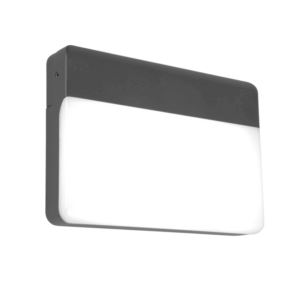 Στεγανή Επιτοίχια Πλαφονιέρα Εξωτερικού Χώρου με Ενσωματωμένο LED σε Σκούρο Γκρι Χρώμα ACA – LG1329G