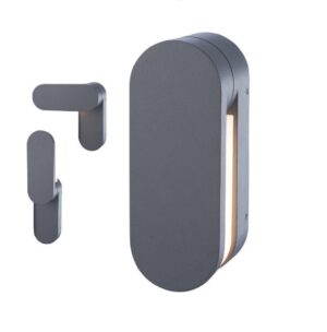 Στεγανή Επιτοίχια Πλαφονιέρα Εξωτερικού Χώρου με Ενσωματωμένο LED σε Σκούρο Γκρι Χρώμα ACA – LG1874G