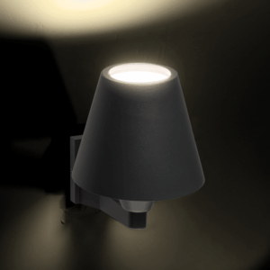 ACA Απλίκα αλουμινίου σε σκούρο γκρι χρώμα 1xE27 IP65 – LG2121G