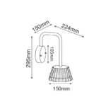 ^LED SMD WALL LUMINAIRE 10W 400LM 85° 230V AC 3.000K DARK GREY CRI80 IP54 30.000HRS ACA – LG2122G