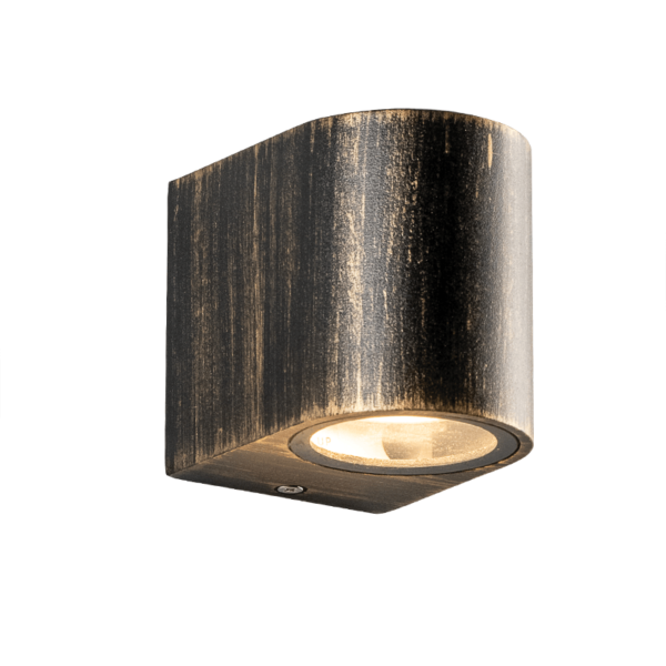 Απλίκα σποτ εξωτερικού χώρου 1x GU10 χρυσό μαύρο αλουμίνιο IP54 ACA – LG2201GU10GB