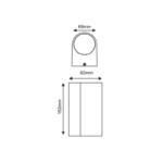Απλίκα Σποτ Up-Down 2xGU10 Σκούρο Γκρι Αλουμίνιο IP54 ACA – LG2202GU10G