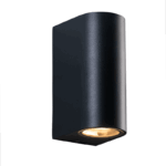 Απλίκα Σποτ Up-Down 2xGU10 Μαύρο Αλουμίνιο IP54 ACA – LG2202GU10B