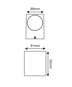 Απλίκα σποτ 1x GU10 Aλουμινίου σκούρο γκρι IP54 – LG2203GU10G