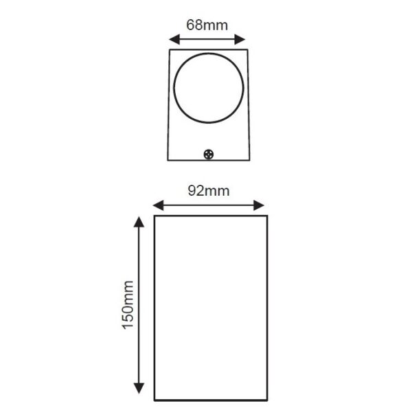 Απλίκα up-down 2xGU10 εξωτερικού χώρου σκούρο γκρι αλουμίνιο IP54 – LG2204GU10G