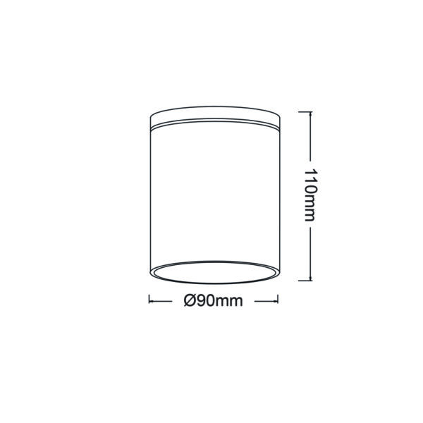 Φωτιστικό Σποτ Οροφής 1ΧGU10 Λευκό Αλουμίνιο IP65 ACA – LG2301GU10W
