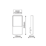LED ΑΠΛΙΚΑ ΕΞΩΤΕΡΙΚΟΥ ΧΩΡΟΥ ΣΕ ΣΚΟΥΡΟ ΓΚΡΙ  4W IP54  ACA – LG2361G