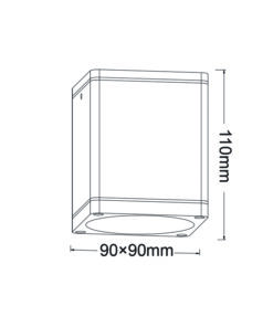 Επιτοίχιο Φωτιστικό 1ΧGU10 Λευκό Αλουμίνιο IP65 ACA – LG2401GU10W