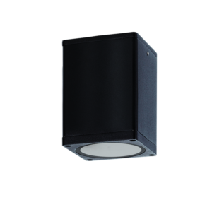 E27 PAR30 SQUARE CEILING LUMINAIRE 230V AC SAND BLACK IP65 MAX.35W ACA – LG2402E27B