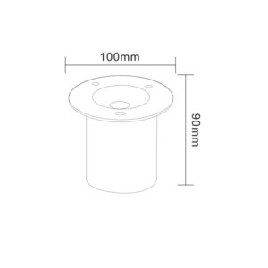 Φωτιστικό Σποτ Δαπέδου Στρογγυλό Χωνευτό LED 7W Θερμό  IP67 ACA – LG2641