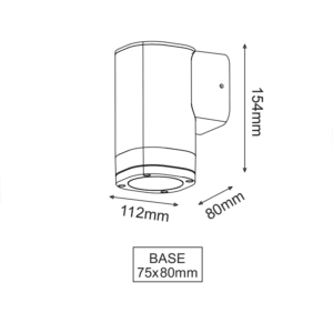Απλίκα σποτ 1x GU10 σκούρο γκρι IP54 – LG2881G