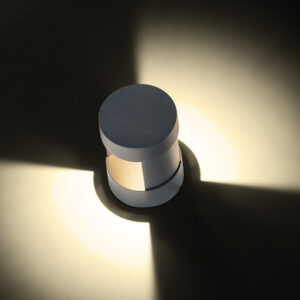 Επιτοίχιο Φωτιστικό Εξωτερικού Χώρου με Ενσωματωμένο LED σε Γκρι Χρώμα  9W 200LM 79° 230V AC 3.000K Σκούρο Γκρι CRI80 IP54 ACA – LG3271G