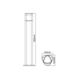 LED ΚΟΛΩΝΑΚΙ ΕΞΩΤΕΡΙΚΟΥ ΧΩΡΟΥ ΣΚΟΥΡΟ ΓΚΡΙ 50CM 7W IP54  ACA – LG3702G-500