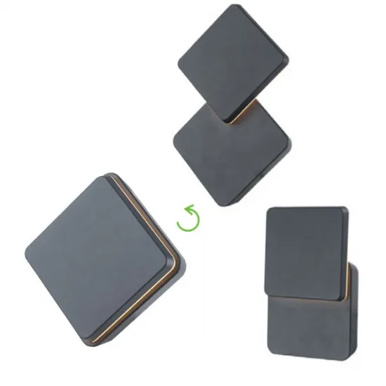 LED  ΑΠΛΙΚΑ ΕΞΩΤΕΡΙΚΟΥ ΧΩΡΟΥ ΤΕΤΡΑΓΩΝΗ ΠΕΡΙΣΤΡΕΦΟΜΕΝΗ ΣΕ ΣΚΟΥΡΟ ΓΚΡΙ 12W IP54 ACA – LG5031