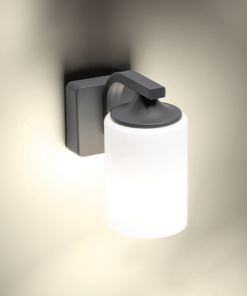 Aca Επιτοίχιο Φωτιστικό με Καπέλο Εξωτερικού Χώρου IP54 E27 σε Γκρι Χρώμα –  LG5771G