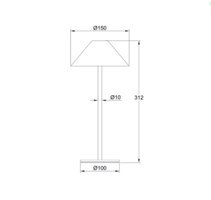 Επιτραπέζιο Επαναφορτιζόμενο Φωτιστικό Πορτατιφ LED 3W Σκόυρο Γκρι Θερμό 3000Κ IP54 με Dimmer ACA – LG5860G-300