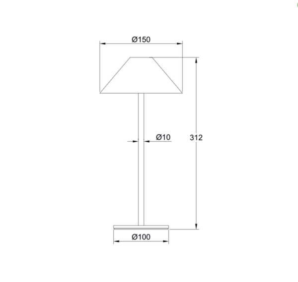 Επιτραπέζιο Επαναφορτιζόμενο Φωτιστικό Πορτατιφ LED 3W Σκόυρο Γκρι Θερμό 3000Κ IP54 με Dimmer ACA – LG5860G-300