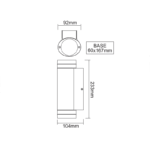 Απλίκα σποτ up-down 2xGU10 σκούρο γκρι IP54 – LG6007G