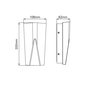 LED Φωτιστικό Τοίχου 11W  Σκούρο Γκρι Αδιάβροχο IP65 Θερμό Λευκό 3000Κ ACA – LG7210G