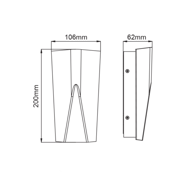 LED Φωτιστικό Τοίχου 11W  Σκούρο Γκρι Αδιάβροχο IP65 Θερμό Λευκό 3000Κ ACA – LG7210G