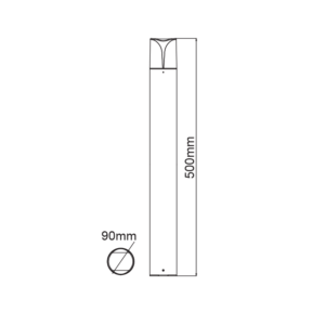 Φωτιστικό Δαπέδου 1xE27 κήπου σκούρο γκρι αλουμίνιο + πλαστικό IP54 ACA –  LG8302G-500