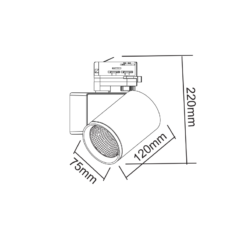 Φωτιστικό Ράγας LED Λευκό  20W 3000K 4 Καλωδίων  38° 2200lm ACA – LISOR2030W4N