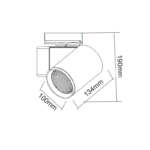 Φωτιστικό Ράγας LED Μαύρο 40W 3000K 2 Καλωδίων  38° 4200lm ACA – LISOR4030B2N