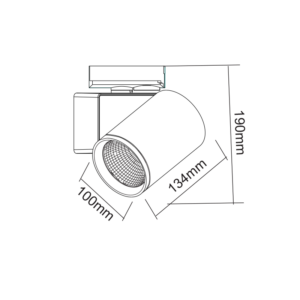 Φωτιστικό Ράγας LED Μαύρο 40W 3000K 2 Καλωδίων  38° 4200lm ACA – LISOR4030B2N