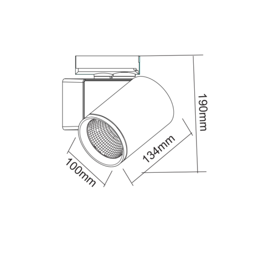 Φωτιστικό Ράγας LED Μαύρο 40W 3000K 2 Καλωδίων  38° 4200lm ACA – LISOR4030B2N