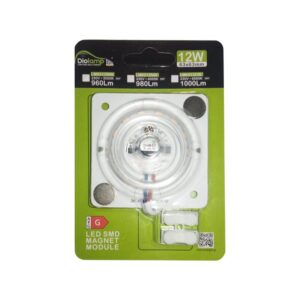 LED SMD Μαγνητικό MODULE 12W 230V 980lm 160° 4000K Ra80 ACA – LM6312NW