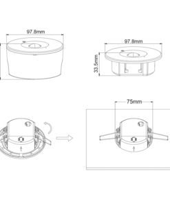 Φωτιστικό Ασφαλείας Χωνευτό LED Μη Συνεχούς 1.2W 6000K με Κουμπί Δοκιμής 3Η ACA – LYR160