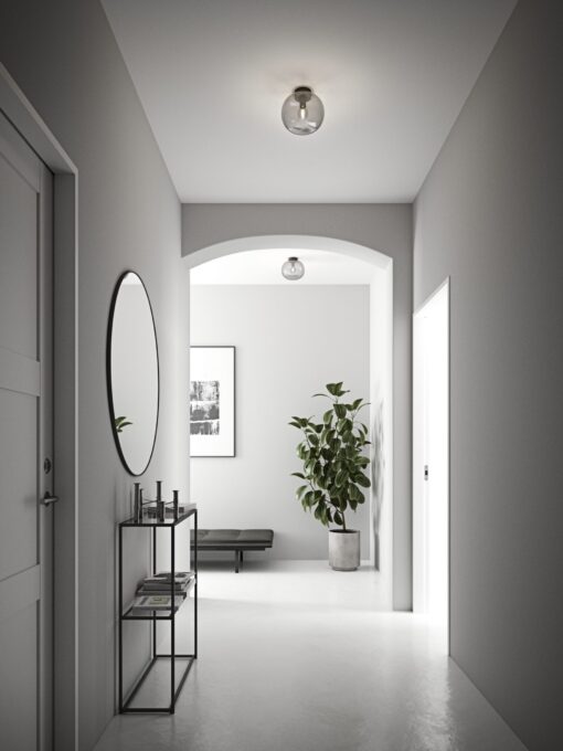 Nordlux Alton 27,5 Φωτιστικό Οροφής Μαύρο E27  Γυάλινο/Μεταλλικό –  2010506047