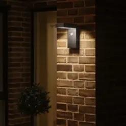 Nordlux Alya Φωτιστικό Τοίχου Μαύρο Ηλιακό Φωτιστικό 400lm Πλαστικό –  2118231003