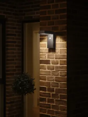 Nordlux Alya Φωτιστικό Τοίχου Μαύρο Ηλιακό Φωτιστικό 400lm Πλαστικό –  2118231003