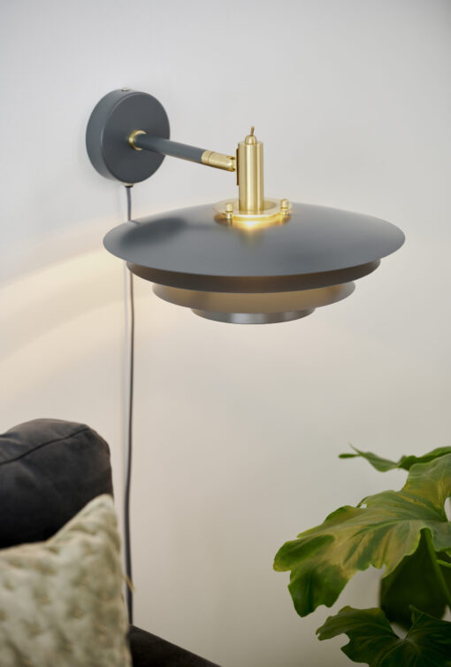 Nordlux Bretagne Φωτιστικό Τοίχου Γκρι G9  Μεταλλικό/Μεταλλικό –  2213471010