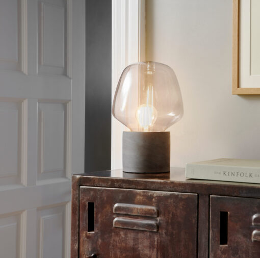 Nordlux Christina 20 Φωτιστικό Γραφείου Ανθρακί E27  Τσιμέντο/Γυάλινο –  48905050