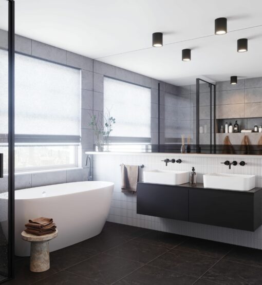 Nordlux LANDON 14  Φωτιστικό Μπάνιου Μαύρο IP44 LED 6.5W 2700K Dimmable –  2110670103