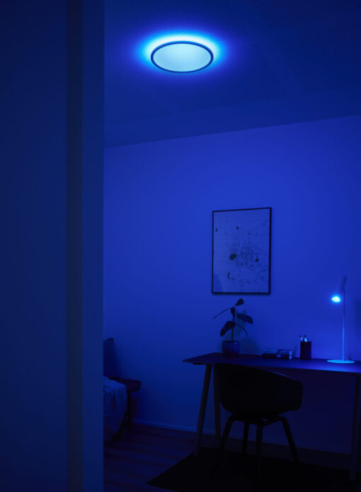 Nordlux Liva Smart  Color Φωτιστικό Οροφής  Μαύρο IP54 LED 21W 2700K Dimmable –  2110826103