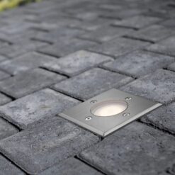 Nordlux Pato Square Χωνευτό Φωτιστικό Inox IP65 GU10 Γυάλινο/Μεταλλικό – 83840034