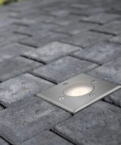 Nordlux Pato Square Χωνευτό Φωτιστικό Inox IP65 GU10 Γυάλινο/Μεταλλικό – 83840034