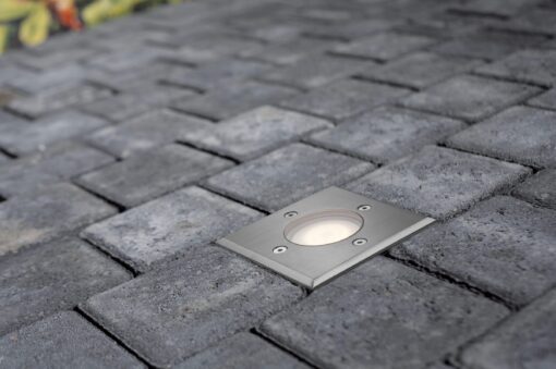 Nordlux Pato Square Χωνευτό Φωτιστικό Inox IP65 GU10 Γυάλινο/Μεταλλικό – 83840034