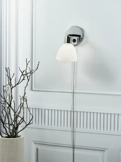Nordlux Ray Φωτιστικό Τοίχου  Νικελ  E14  Γυάλινο/Μεταλλικό –  63191033
