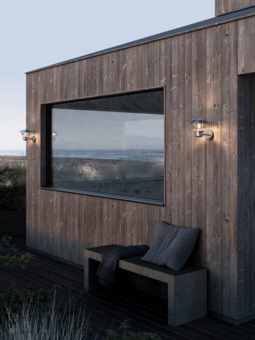 Επιτοίχιο Φωτιστικό Κήπου Nordlux Vejers Up 1xE27  Γαλβανιζέ Χρώματος –  25091031