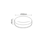 LED Πλαφονιέρα Οροφής  IP66 12W 1020lm 3000K 180° Ra80 ACA – MADA1230