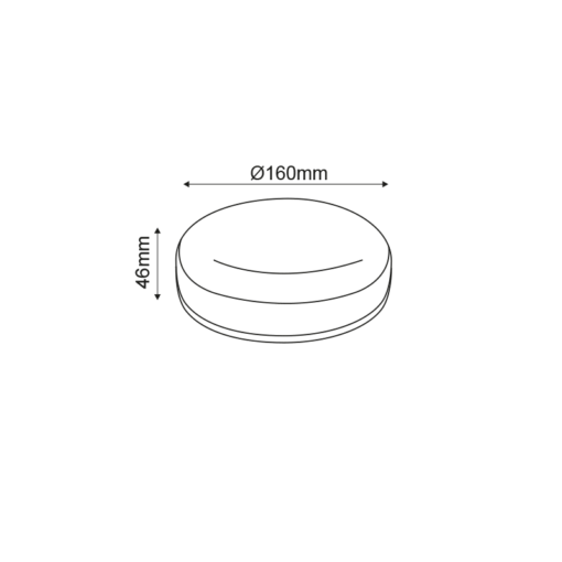 LED Πλαφονιέρα Οροφής  IP66 12W 1020lm 3000K 180° Ra80 ACA – MADA1230