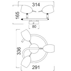 Φωτιστικό Σποτ Ροζέτα Χρώμιο 3xGU10 ACA DECOR – MC1163G