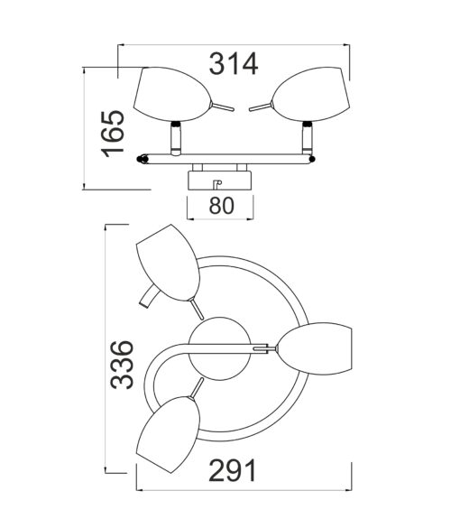 Φωτιστικό Σποτ Ροζέτα Χρώμιο 3xGU10 ACA DECOR – MC1163G