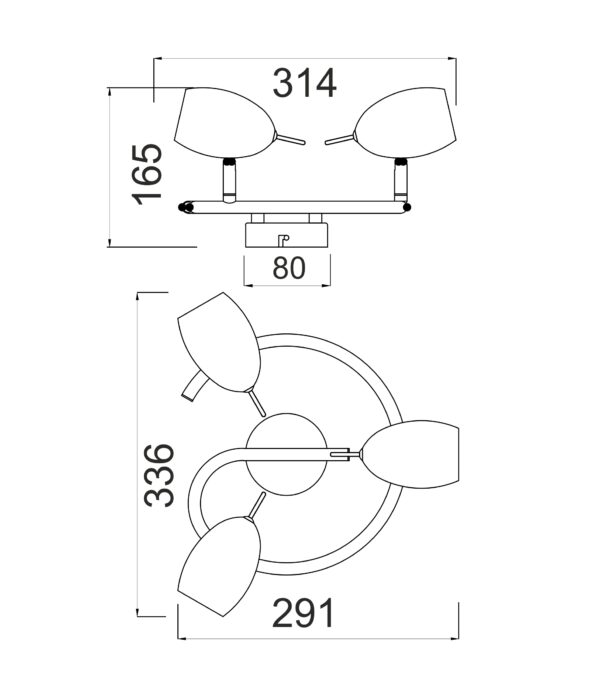 Φωτιστικό Σποτ Ροζέτα Χρώμιο 3xGU10 ACA DECOR – MC1163G