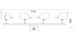 Φωτιστικό Σποτ Ράγα Χρώμιο 4xGU10 ACA DECOR  – MC1164